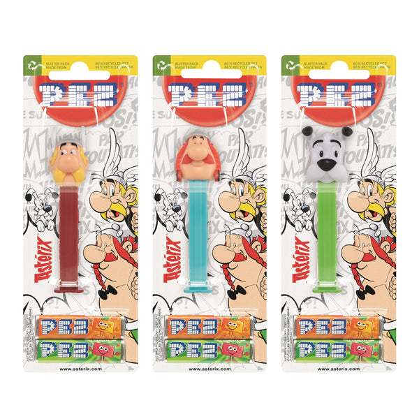 PEZ Asterix Series Candy Set - Asterix,Obelix,Idefix