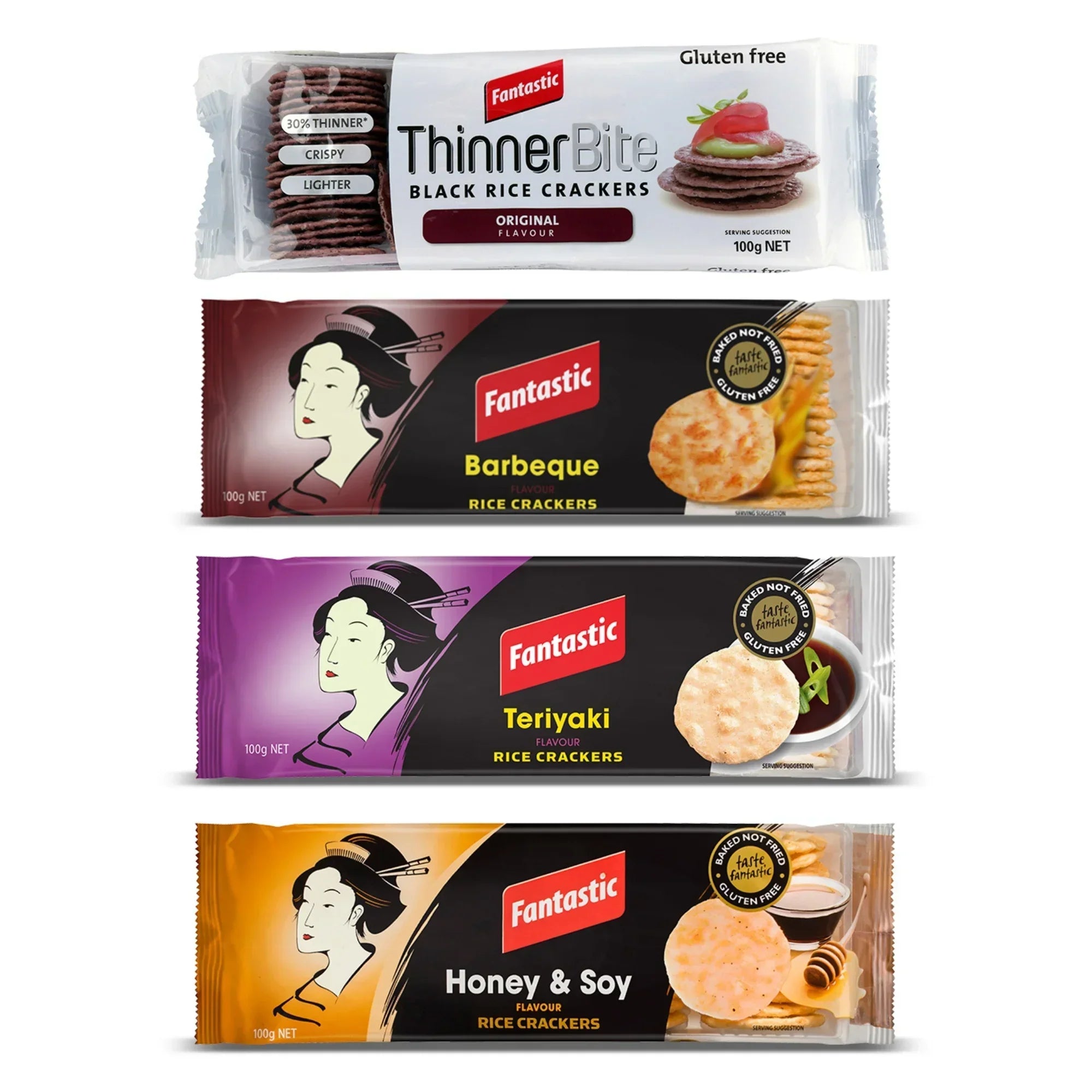 Buy Bbq, Teriyaki, Honey Soy And Black Rice Original Rice Crackers