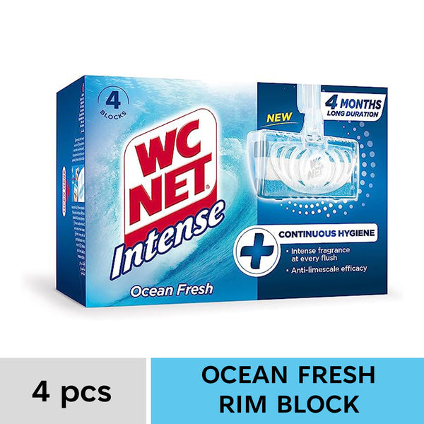 WC NET Ocean Fresh Intense Solid Rim Block Toilet Cleaner