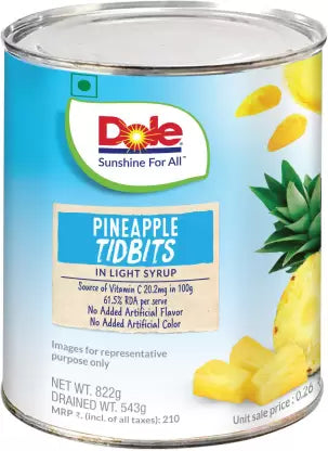 dole Pineapple Tidbits in Light Syrup