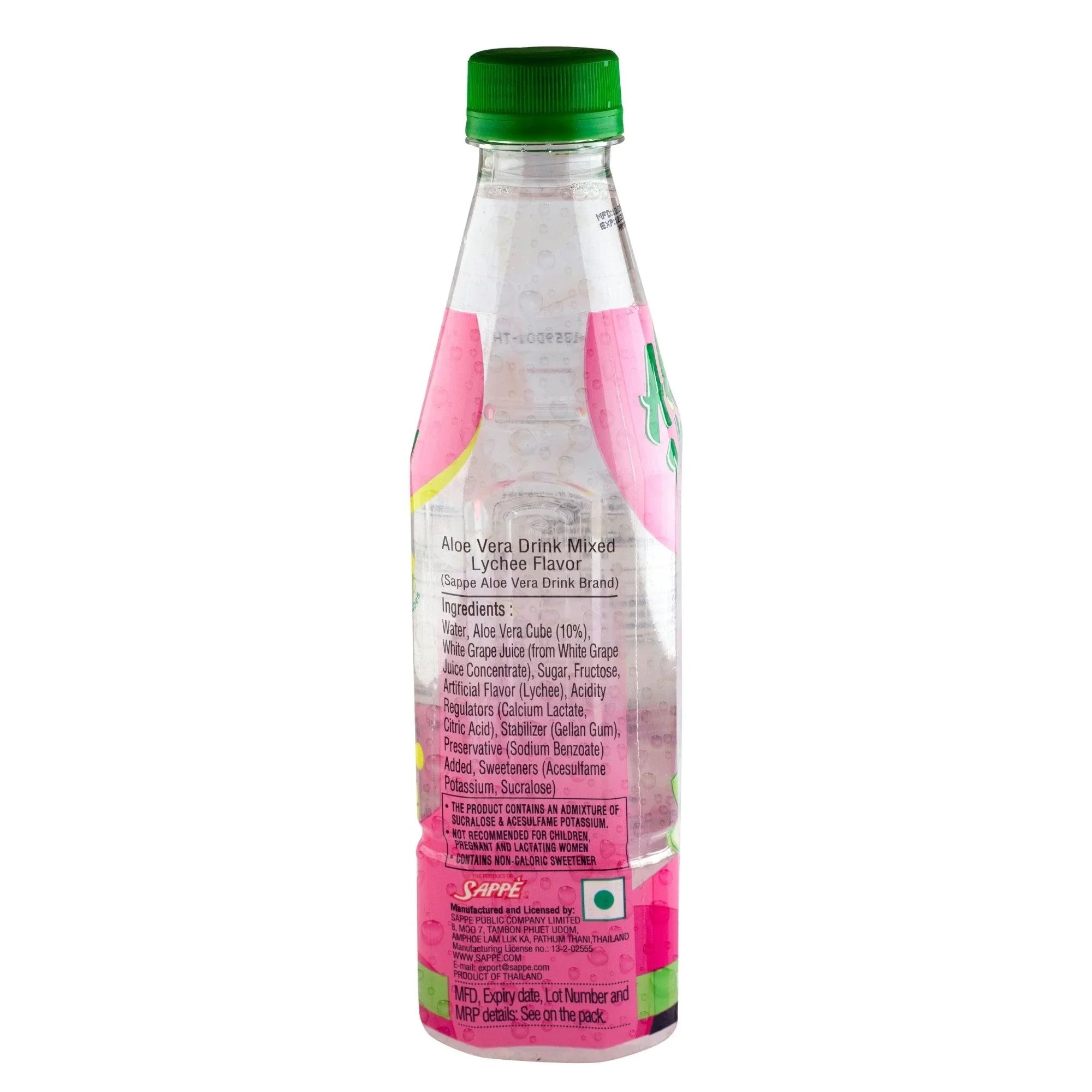 Aloe Vera Drink 365ml | Lychee Flavour with 10% Aloe Vera Cubes | Ready to Drink