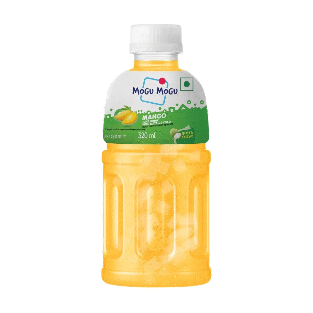 Mogu Mogu Mango Juice with Nata de Coco | 320ml (Pack of 6)