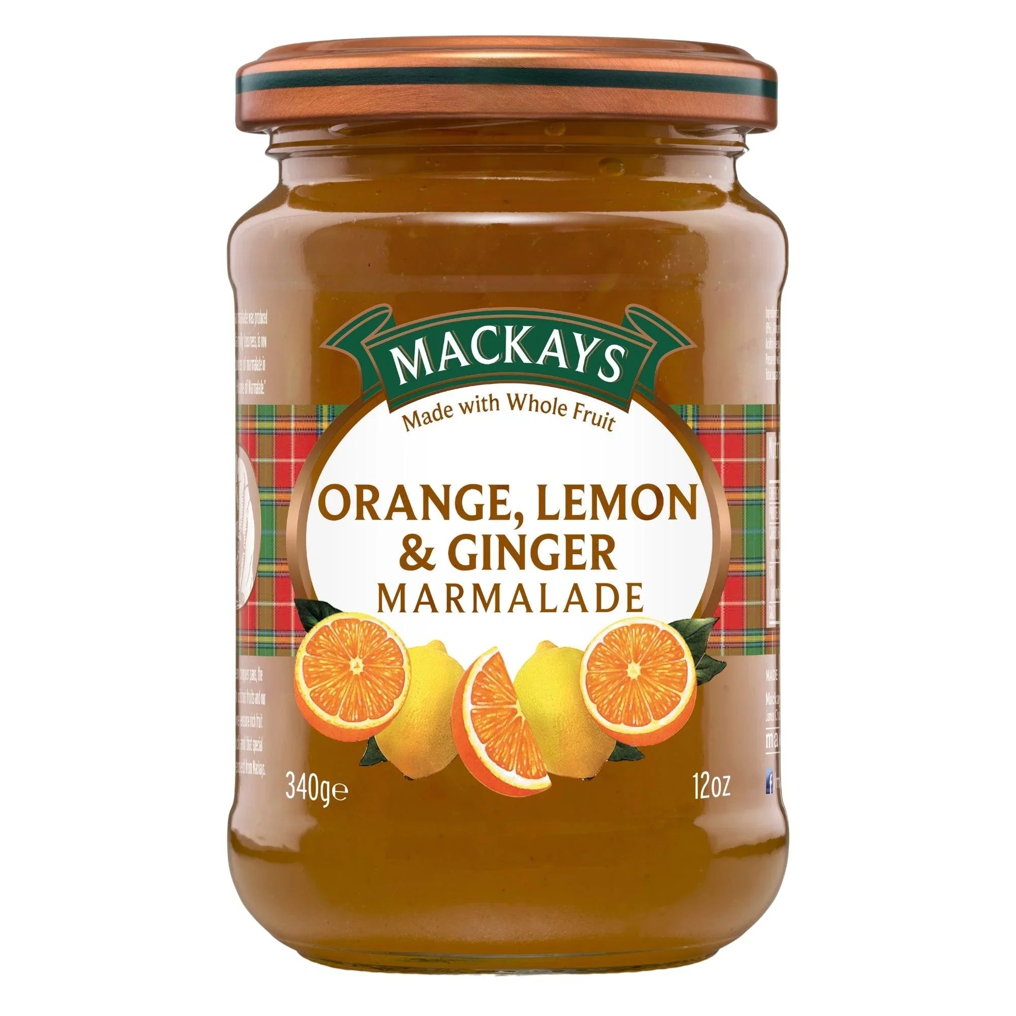 Mackays Orange Lemon & Ginger Marmalade Jam 340gm