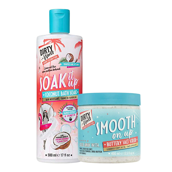 Buy Health & Beauty "Soak It Up Coconut Bath Soak And Smooth On Up Buttery Salt Scrub" by Sunbeam combo, Default Title