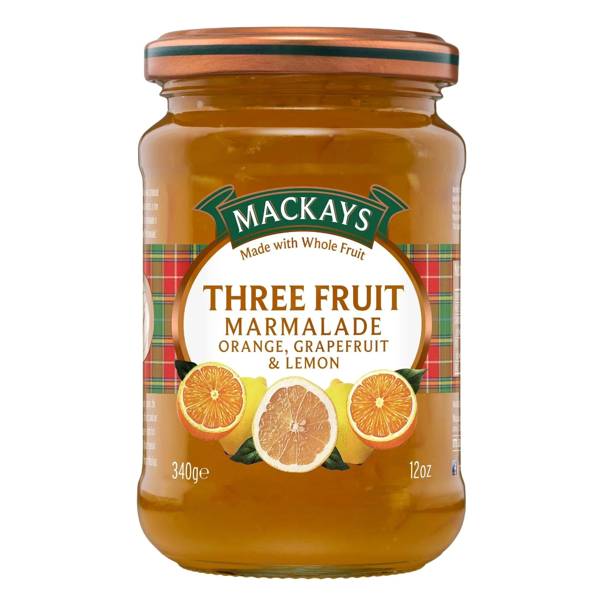 Mackays Three Fruit Marmalade Jam 340gm