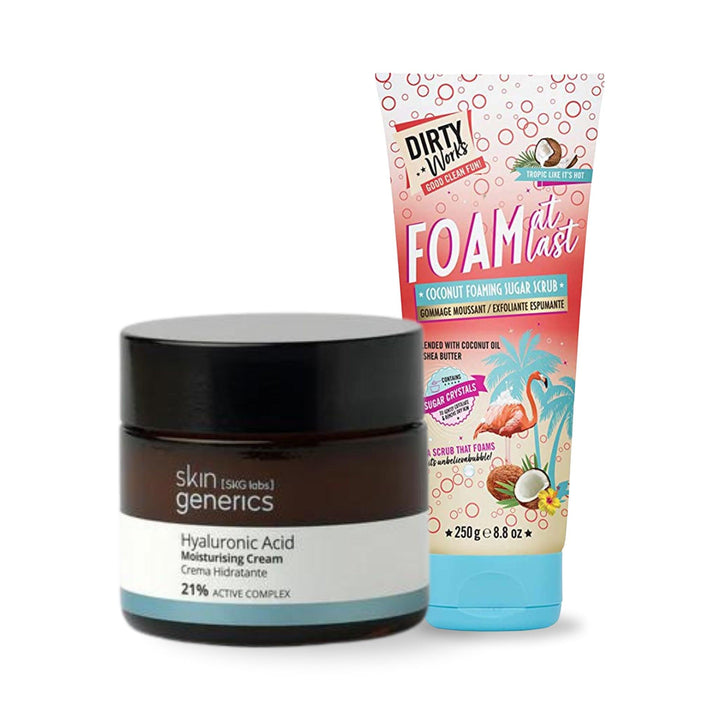 Buy Health & Beauty "Hyaluronic Acid Face Cream And Sugar Scrub" by Sunbeam combo, Default Title