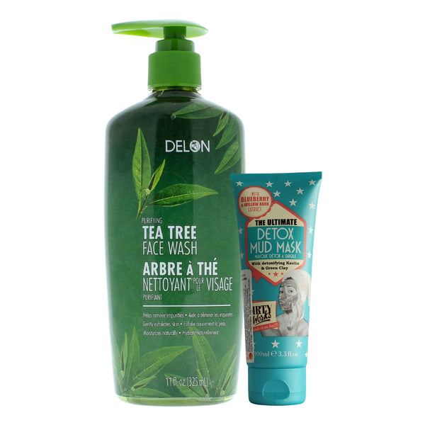 Tea Tree Face Wash & The Ultimate Detox Mud Mask | Combo Of 2