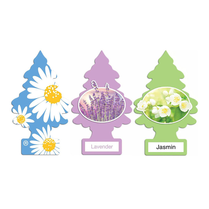 Little Trees Lavender, Jasmin, Daisy Fields Car Air Freshener Combo