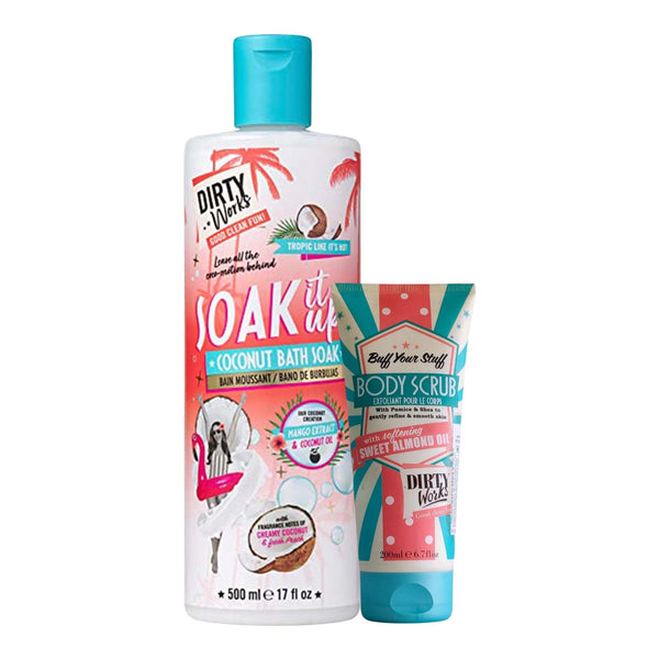 Buy Health & Beauty "Soak It Up Coconut Bath Soak And Buff Your Stuff Scrub" by Sunbeam combo, Default Title