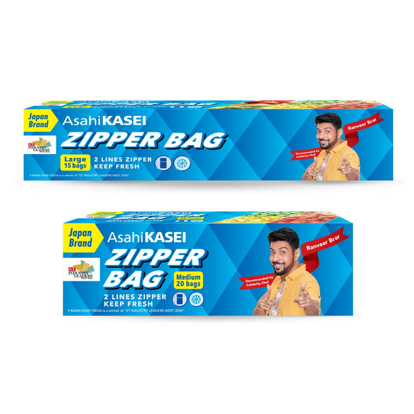 Large and Medium Zipper Bag Combo