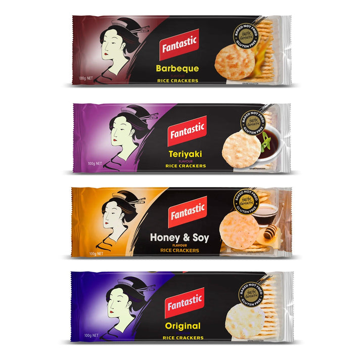 Buy Crackers "Bbq, Teriyaki, Honey Soy And Original Rice Crackers" by Sunbeam combo, Default Title