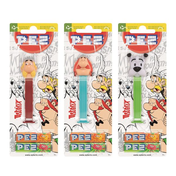 PEZ Asterix Series Candy Set - Asterix,Obelix,Idefix