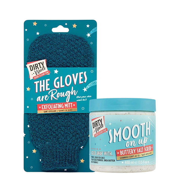 Buy Health & Beauty "Smooth On Up Buttery Salt Scrub And Exfoliating Scrubb Mitt" by Sunbeam combo, Default Title