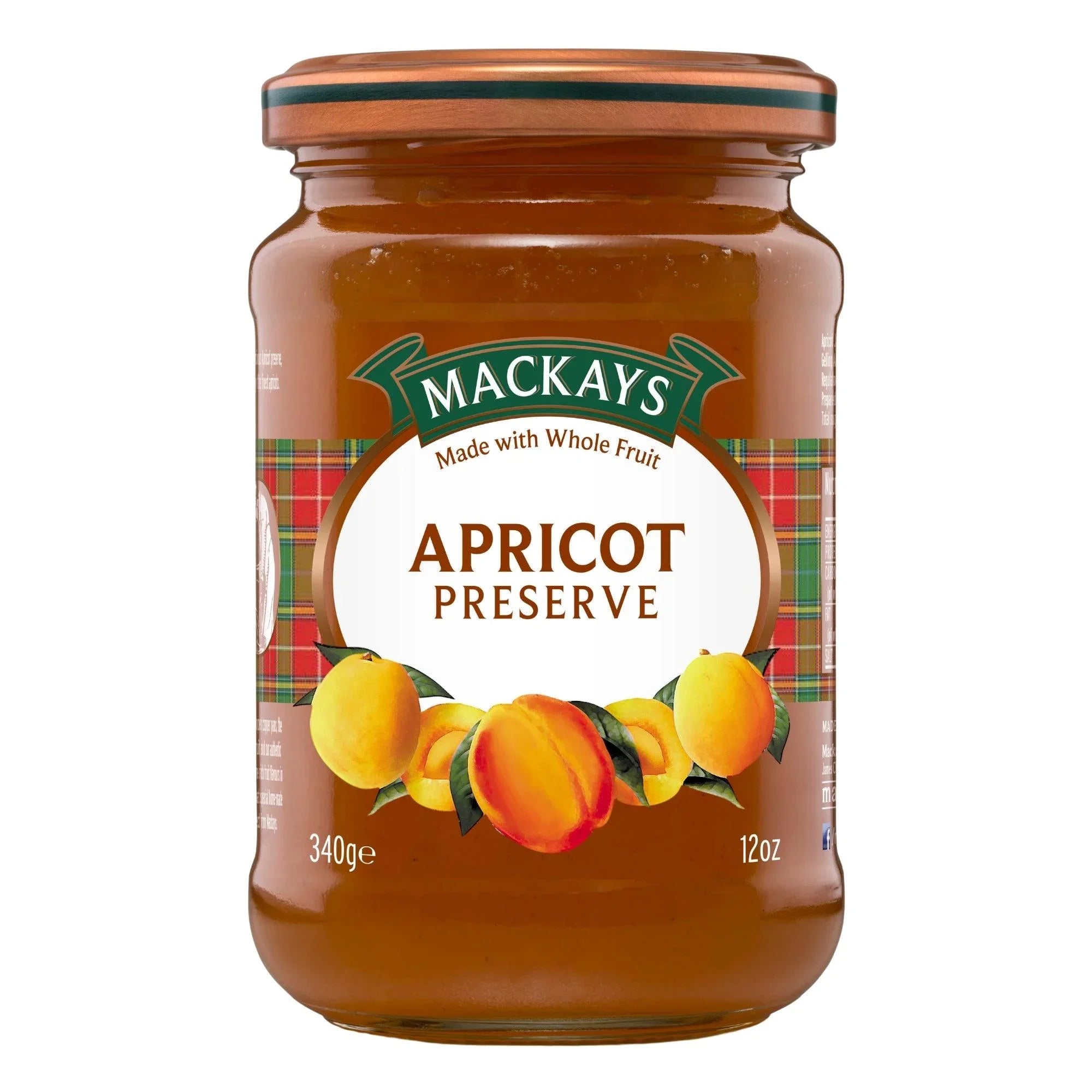 Mackays Scottish Apricot Preserve Jam 340gm