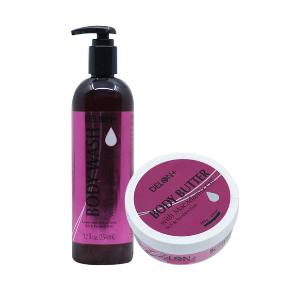 Buy Health & Beauty "Macademia Oil Body Wash And Macadamia Oil Body Butter" by Sunbeam combo, Default Title