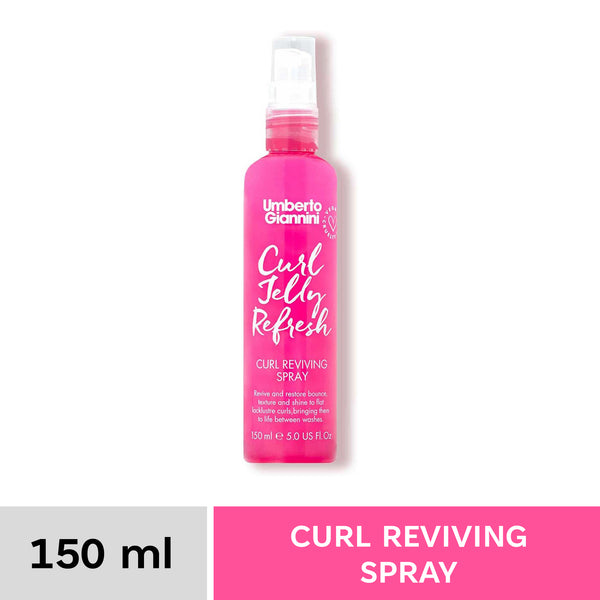 Umberto Giannini Curl Jelly Refresh - Curl Refreshing Styling Spray for Zero Frizz, Defined Curls - Moisturising Spray & Scrunch Curl and Wavy Hair Styling