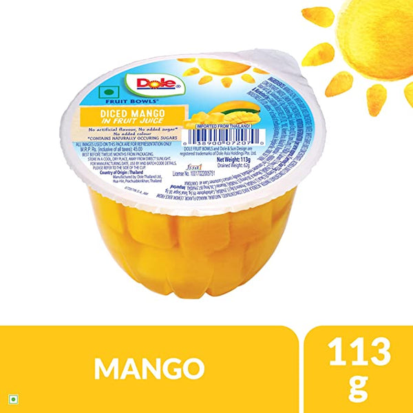 Dole Diced Mango Single 113g (pack of 8)