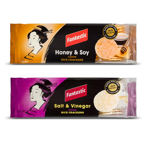 Buy Crackers "Honey Soy And Salt And Vinegar Rice Crackers" by Sunbeam combo, Default Title