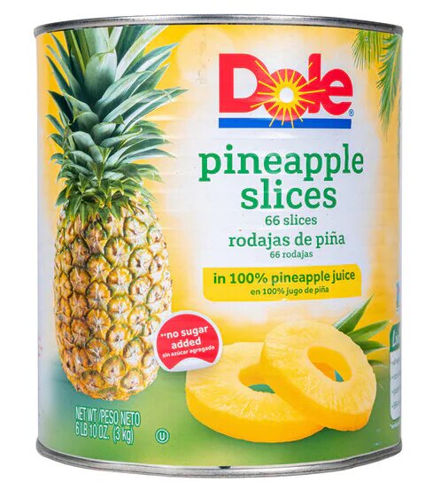 dole Pineapple Slices in Heavy Syrup