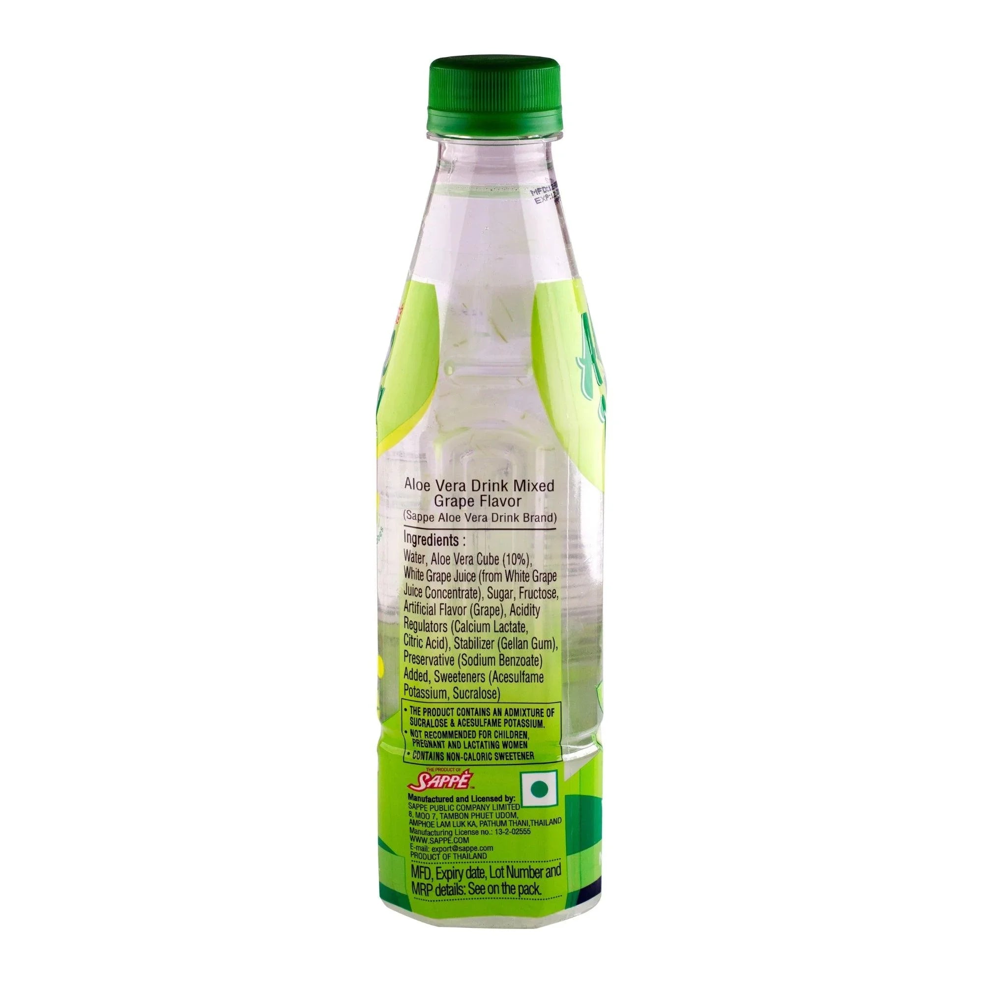 Aloe Vera Drink 365ml | Grape Flavour with 10% Aloe Vera Cubes | Ready to Drink