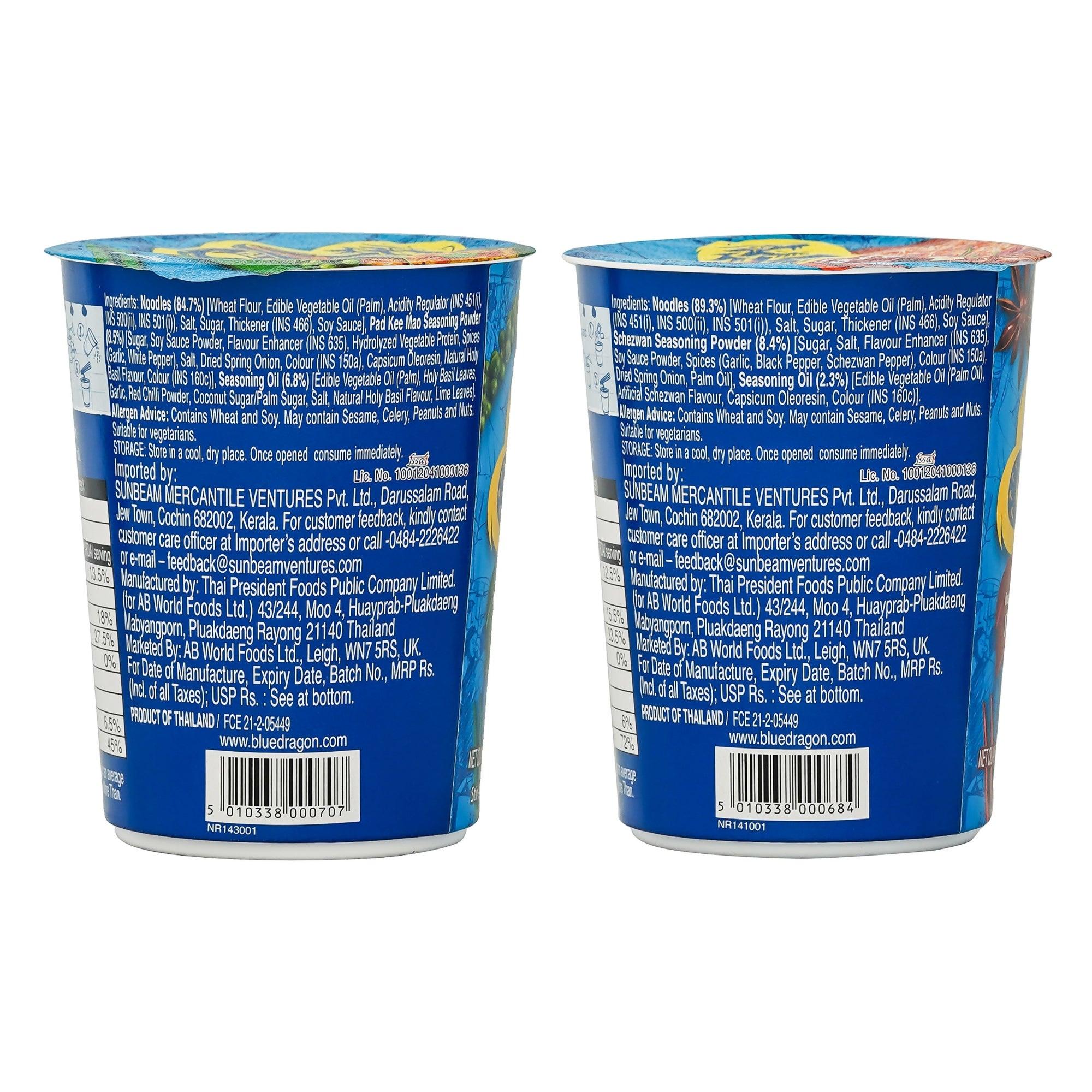 Spicy Holy Basil & Schezwan Instant Cup Noodle Combo – Pack of 6