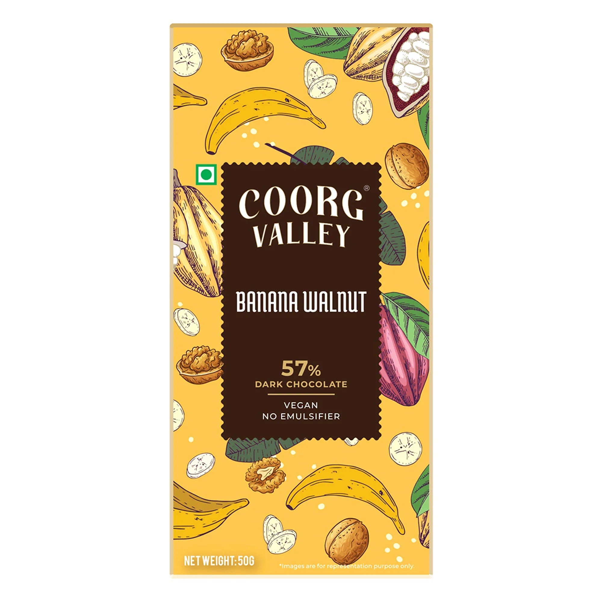 Banana Walnut Dark Chocolate 50g