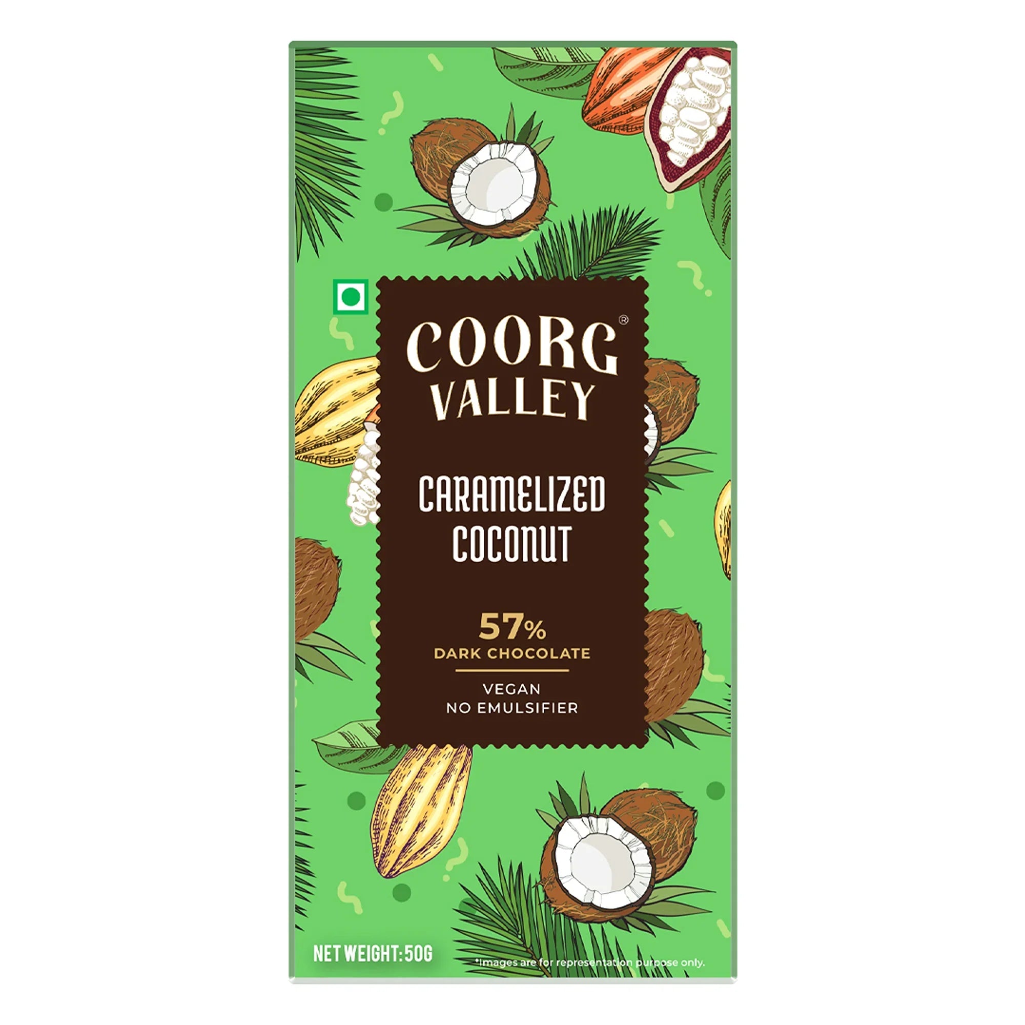 Caramelized Coconut Dark Chocolate 50g
