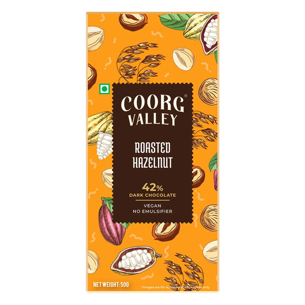 Roasted Hazelnut Dark Chocolate 50g