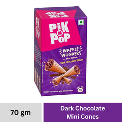Pik n Pop Dark Chocolate Mini Waffle Cones 70g