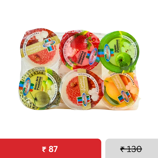 Jeram's Fruit Pudding Cups | 6 x 80g | With Nata de Coco