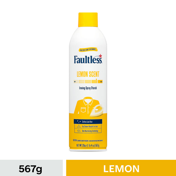 Faultless Instant fabric stiffener spray for clothes | Heavy Lemon (567g)