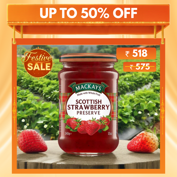 Mackays Scottish Strawberry Preserve Jam 340gm