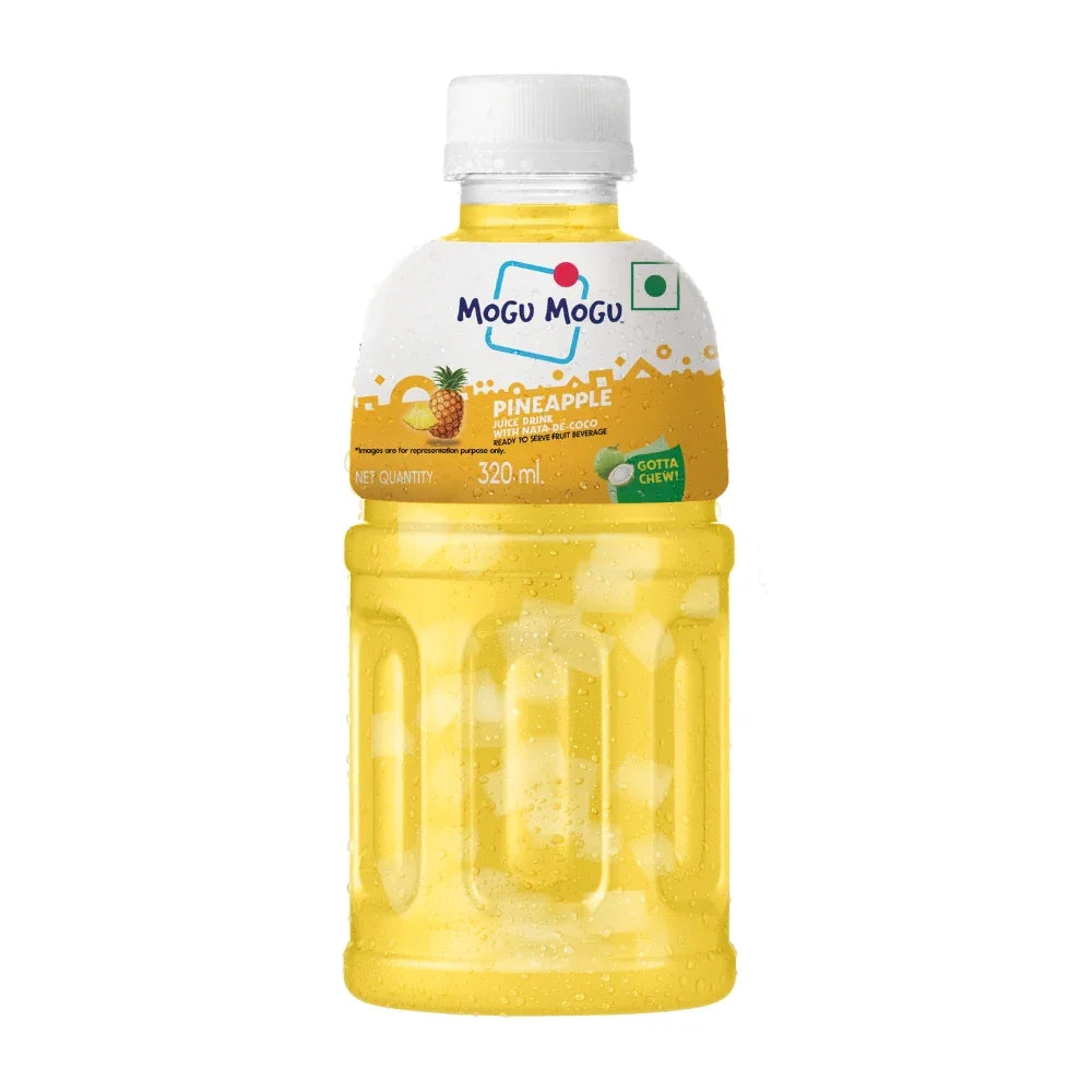 Mogu Mogu Pineapple Juice with Nata de Coco | 320ml (Pack of 6)