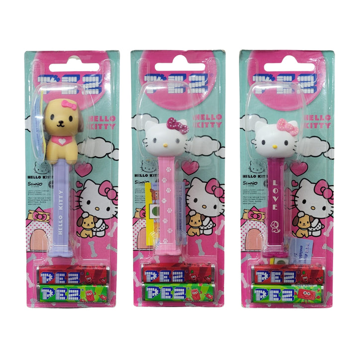 PEZ Hello Kitty Candy Set - Love, Paw, Puppy Friend