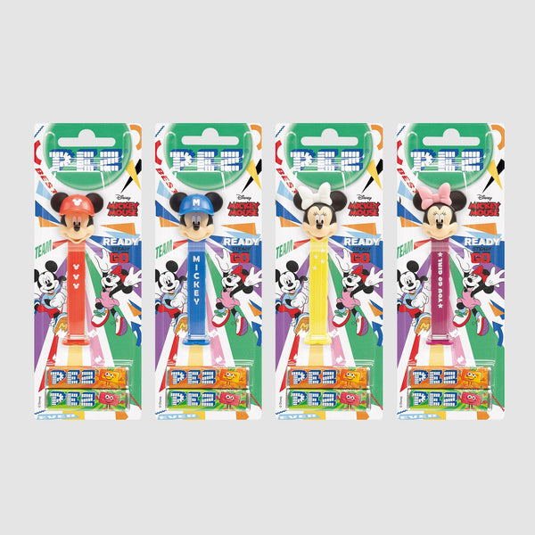 PEZ Mickey & Minnie Candy Set - Red,Blue, Stars,Go Girl