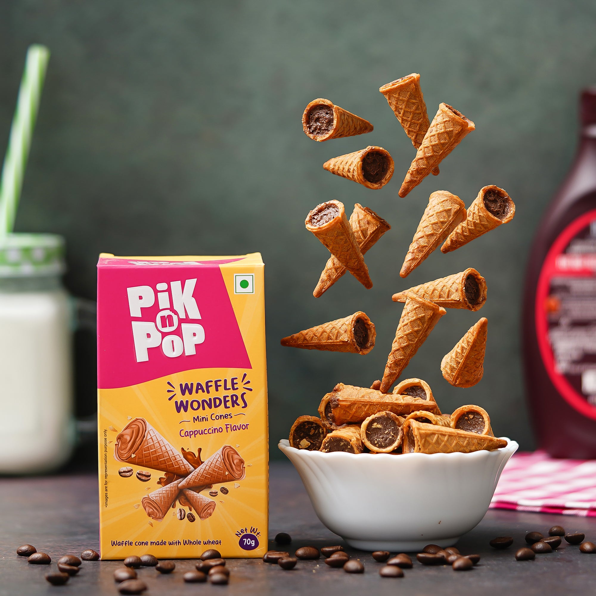 Pik n Pop Cappuccino Mini Waffle Cones