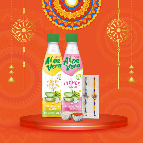 Rakhi Gift set with Sappe Aloe Vera Juices –Wellness Combo