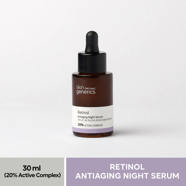 Skin Generics | Anti-Aging Facial Serum 20% Retinol | 30ml | Vitamin C Serum | Reduces Wrinkles and Lines of Expression | Retinol Serum that Firms and Illuminates the Skin | 100% Vegan