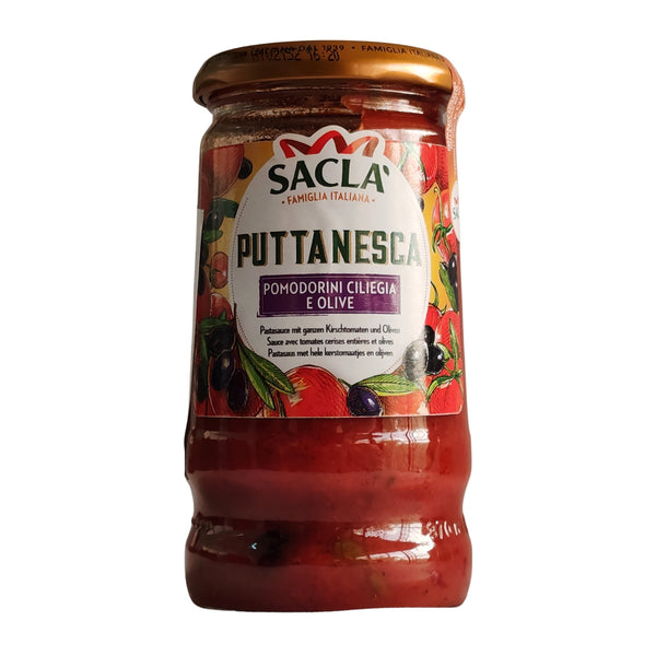 Sacla Puttanesca Whole Cherry Tomato and olives Pasta Sauce