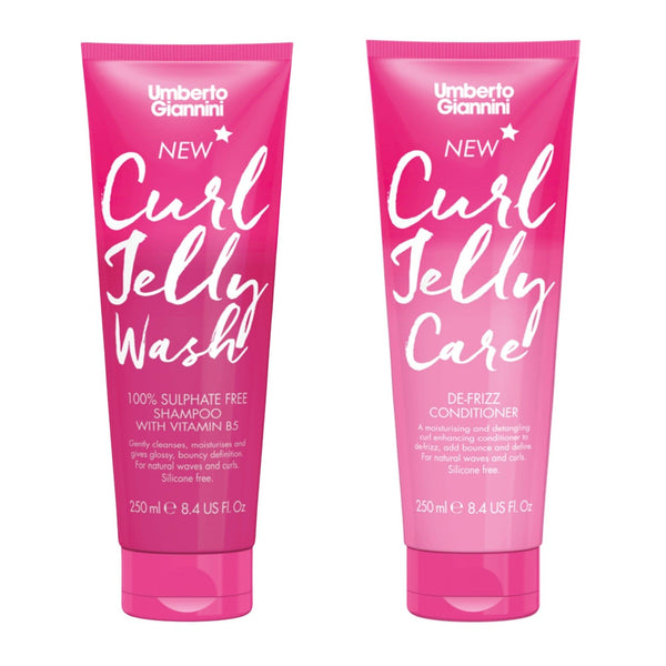 Umberto Giannini Curl Jelly Wash Curl Defininig Shampoo & De-Frizz Conditioner | For Defined, Frizz-Free Curls | With Hydration & Control - Combo of 2