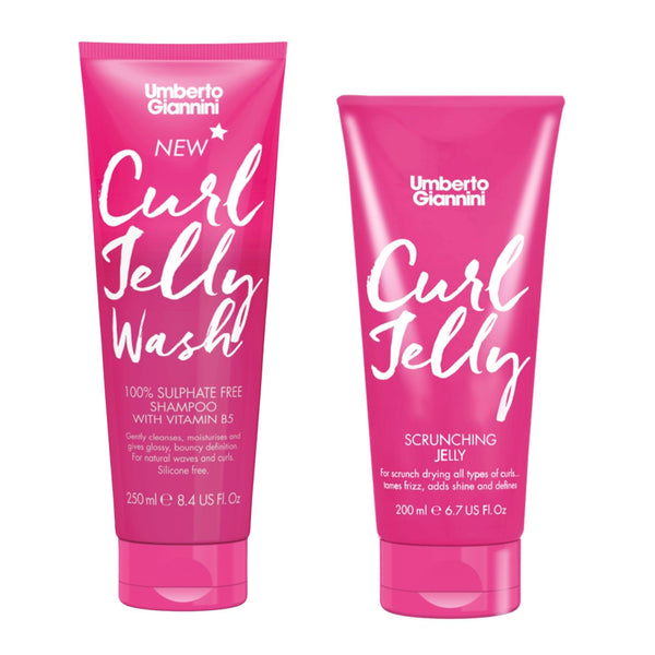 Umberto Giannini Curl Jelly Wash Curl Defining Shampoo & Scrunching Jelly | For Define & Enhance Curls | Frizz-Free & Bouncy Curls - Combo of 2