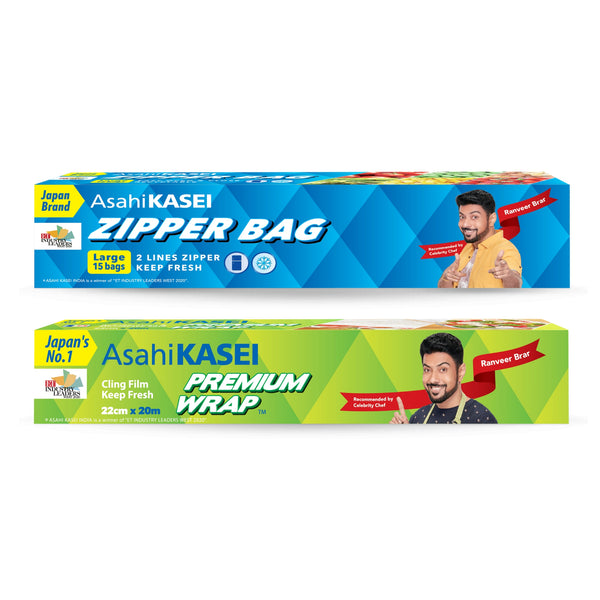 Premium Wrap 22cm and Large Zipper Bag Combo