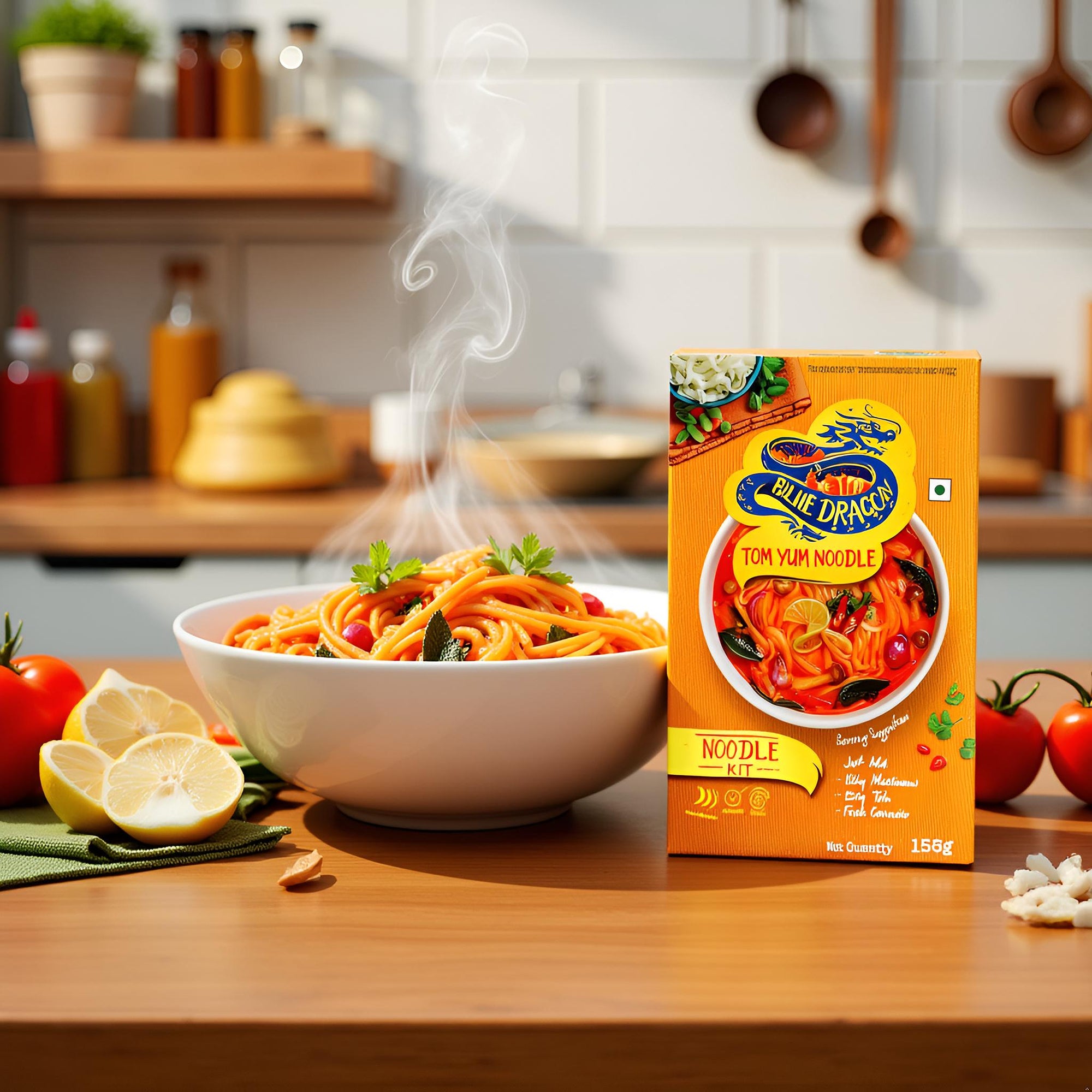 Thai Tom Yum Noodle Kit 153g | Thai Soup with Rice Noodles