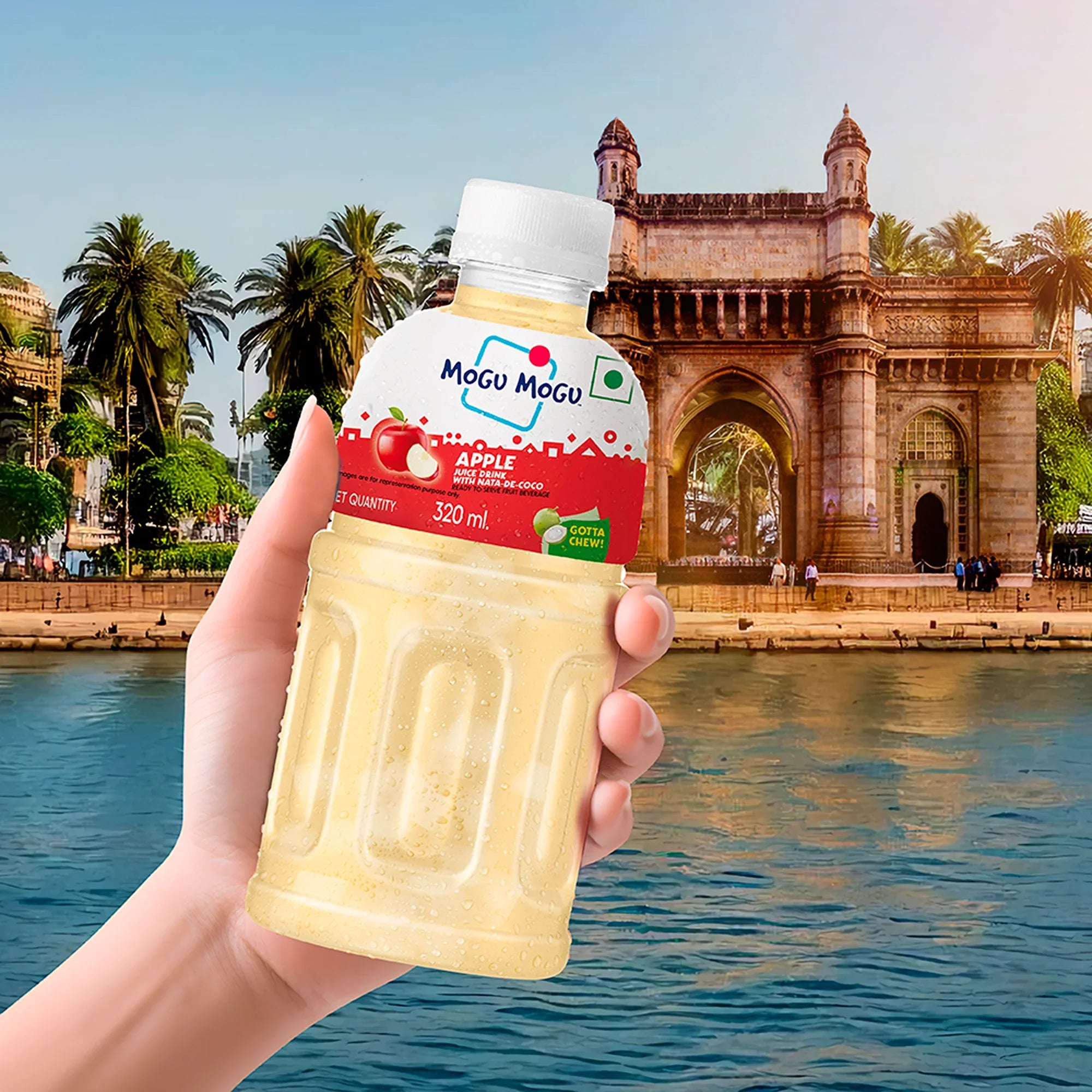 Mogu Mogu Apple Juice with Nata de Coco | 320ml  (Pack of 6)