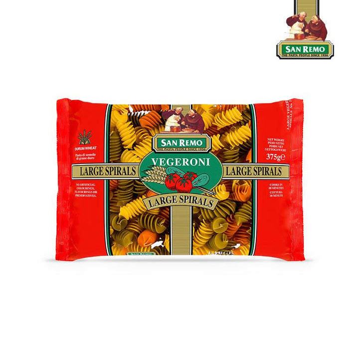 Buy Pasta & Noodles "Vegeroni Large Spiral Pasta" by San Remo, Pack of 2