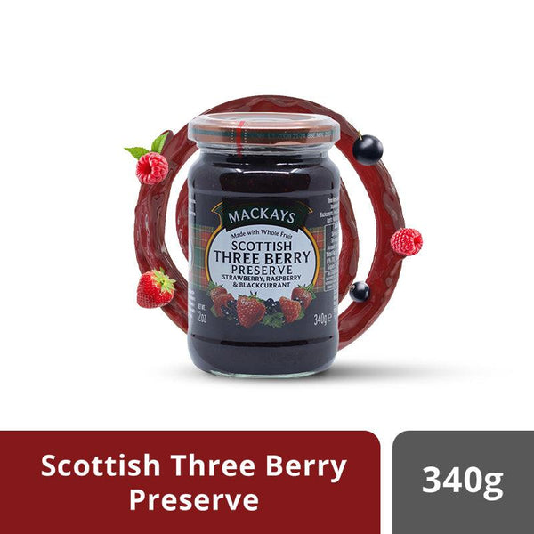 Buy Jams & Jellies "Preserve Scottish Three Berry" by Mackays, Pack of 1