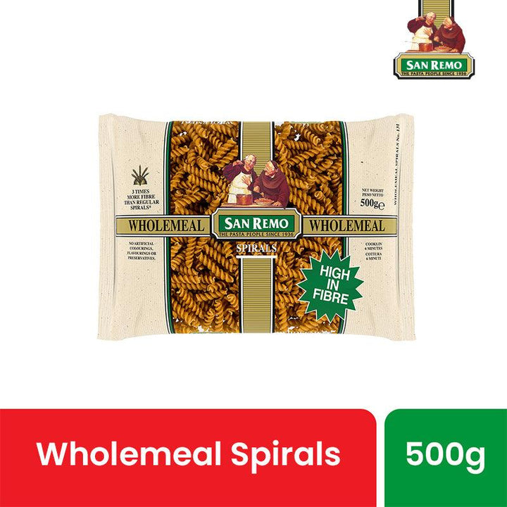 Buy Pasta & Noodles "Wholemeal Spiral Pasta" by San Remo, Pack of 1