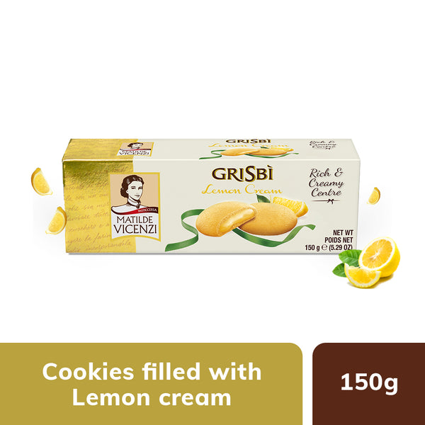 Matilda Vicenzi Grisbi' Short Pastry Cookies Filled with Lemon Cream (150g)