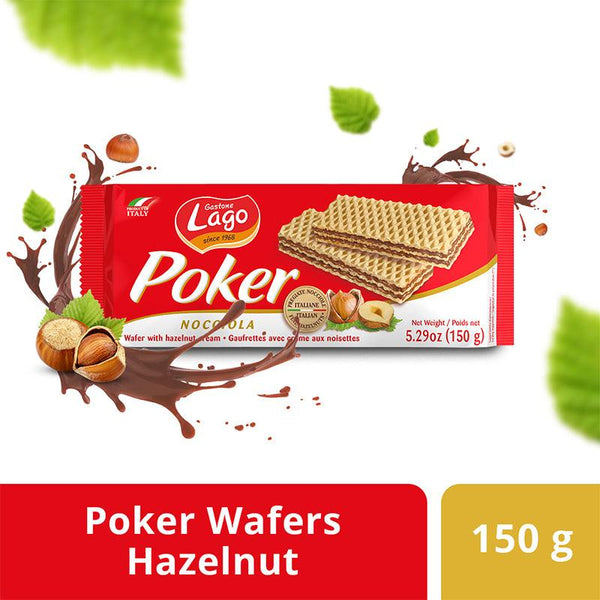 Gastone Lago Poker Wafers Hazelnut (150g)