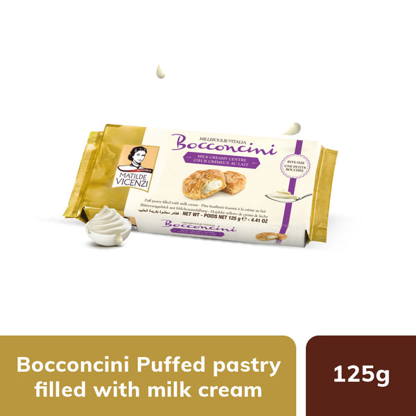 Matilda Vicenzi Bocconcini Puff Pastry Filled With Milk Cream (125g)